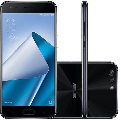 Smartphone Asus Zenfone 4 6GB Memória Ram Dual Chip Android Tela 5.5" Snapdragon 64GB 4G Câmera Dual
