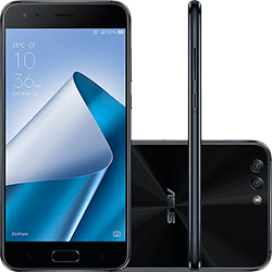 Smartphone Asus Zenfone 4 6GB Memória Ram Dual Chip Android Tela 5.5" Snapdragon 64GB 4G Câmera Dual Traseira 12MP + 8MP Câmera Frontal 8MP - Preto