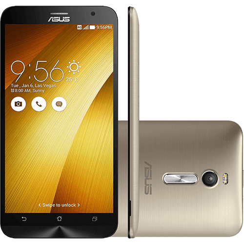 Smartphone Asus Zenfone 2 Dual Chip Android 5.0 Lollipop Tela 5.5" 32GB 4G Wi-Fi Câmera 13MP - Gold