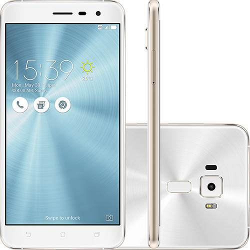 Smartphone Asus Zenfone 3 Dual Chip Android 6 Tela 5.5" 64GB 4G Câmera 16MP - Branco