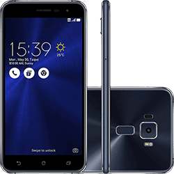 Smartphone Asus Zenfone 3 Dual Chip Android 6 Tela 5.2" 32GB 4G Câmera 16MP - Preto Safira