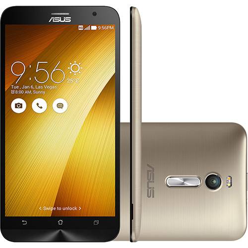 Smartphone Asus Zenfone 2 Dual Chip Desbloqueado Android 5.0 Lollipop Tela 5.5" 16GB 4G Wi-Fi Câmera 13MP - Gold