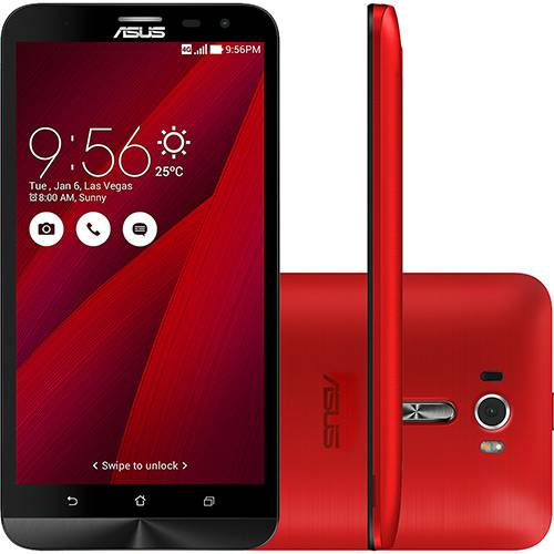 Smartphone Asus Zenfone 2 Laser Dual Chip Desbloqueado Android 5.0 Tela 6" 16GB 4G Câmera 13MP - Vermelho