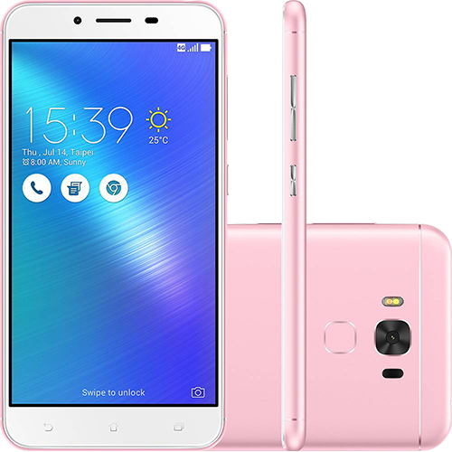 Smartphone Asus Zenfone 3 Max Dual Chip Android 6.0 Tela 5.5" 32GB 4G/Wi-Fi Câmera 16MP - Rosa