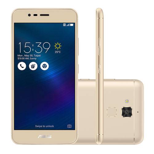 Smartphone Asus Zenfone 3 Max Snapdragon Tela 5,2 32gb 4g Wi-fi 13mp Gold