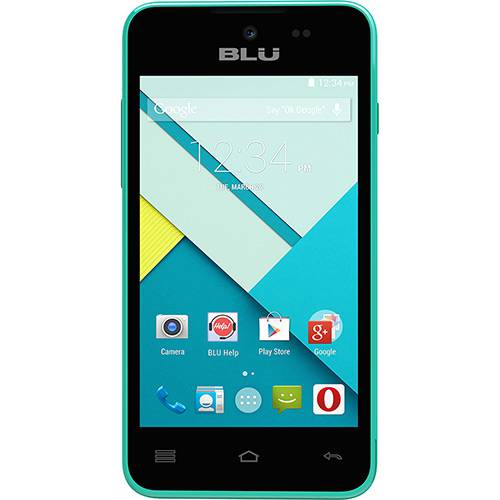 Smartphone Blu Advance L A-010l Dual Chip Android 4.4 Tela 4" 4GB Câmera 3.2MP 3G WI-FI - Verde Escuro
