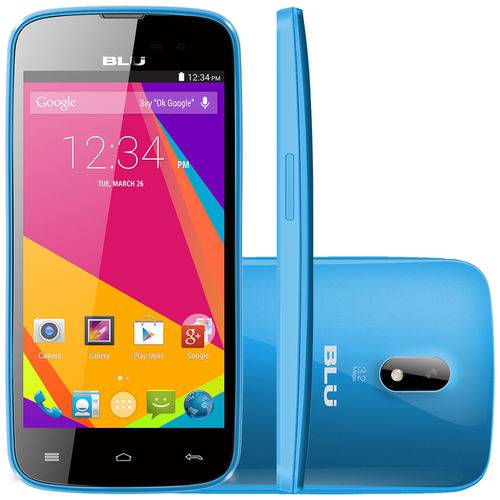 Smartphone Blu Neo 4.5 S330l, 3g Android 4.2 Dual Core 1.3ghz 4gb Câmera 3.1mp Tela 4.5", Azul