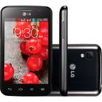 Smartphone Desbloqueado LG Optimus L4 II E465 Preto, 3,8", Android 4.1, Câmera 3MP, 3G, Wi-Fi, MP3