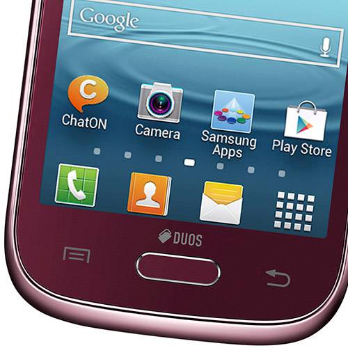 Smartphone Dual Chip Samsung Galaxy Young Duos TV, Desbloqueado, Vermelho, Android 4.1, Processador 1Ghz, Tela 3.2", Câmera 3MP, 3G, Wi-Fi, GPS e Memória Interna 4GB