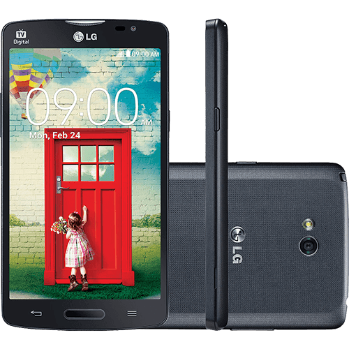 Smartphone LG D375 L80 Desbloqueado Android 4.4 Kitkat Tela 5'' 8GB Wi-Fi Câmera de 8MP TV Digital - Preto