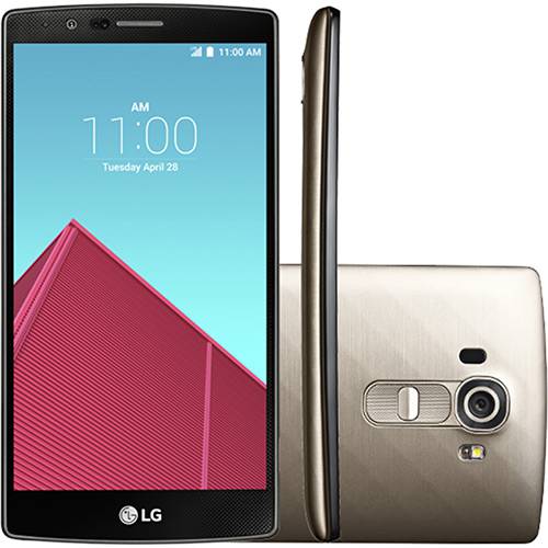 Smartphone LG G4 Dual Chip Desbloqueado Android 5.1 Lollipop Tela 5,5'' 32GB Wi-Fi Câmera de 16MP - Dourado