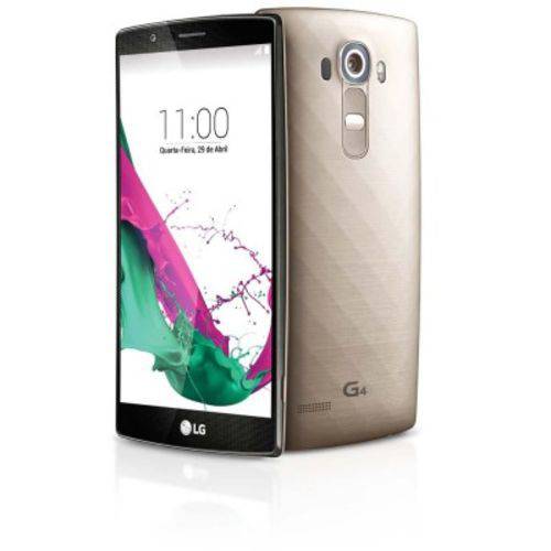 Smartphone Lg G4 Dual Chip H818p Douradotela de 5.5", Android 5.0, 4g, Câmera 16mp e Processador He
