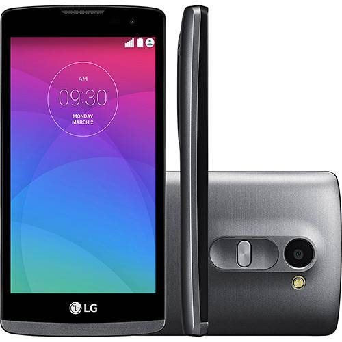 Smartphone LG H342F Leon Dual Chip Desbloqueado Vivo Andoid 5.0 Tela 4.5" 8GB 4G 5MP Titânio