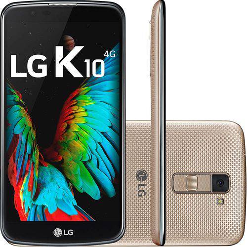 Smartphone LG K10 Dual Chip Desbloqueado Android 6.0 Tela 5.3" 16GB 4G Câmera 13MP - Dourado