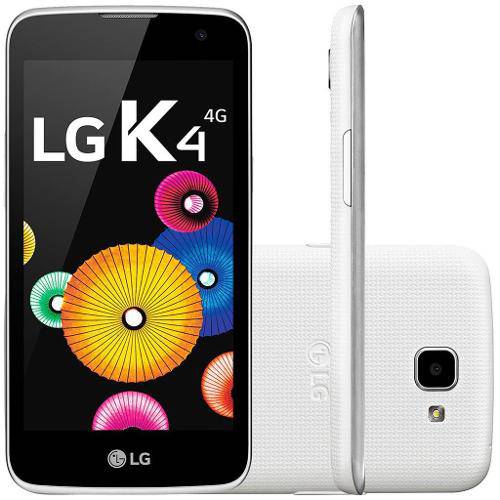 Smartphone Lg K4 Dual 4g K130f Branco - Android 5.1 Lollipop, 8gb, Câmera 5mp, Tela 4.5"