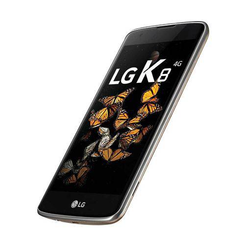 Smartphone LG K8 com Dual Chip, Tela de 5'', 4G, 16GB, Câmera 8MP + Frontal 5MP e Android 6.0