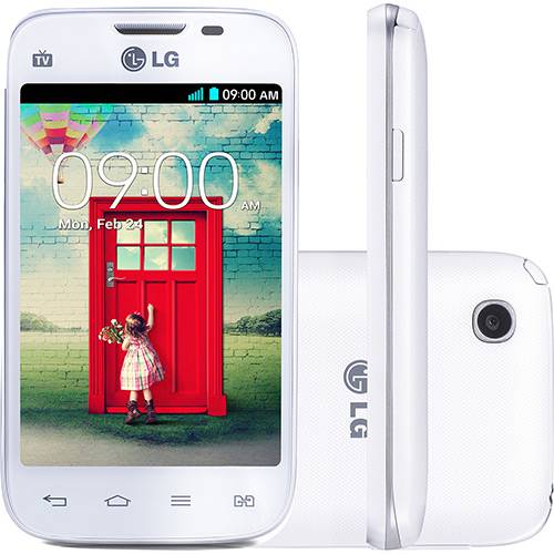Smartphone LG L40 D175 Dual Chip Desbloqueado Android 4.4 Tela 3.5" 4GB 3G Wi-Fi Câmera 3MP - Branco