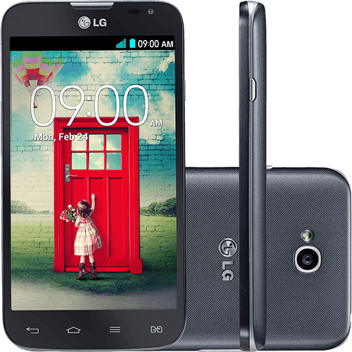 Smartphone LG L70 D325 Dual Chip Desbloqueado Android 4.4 Tela 4.5" 4GB 3G Wi-Fi Câmera 8MP - Preto