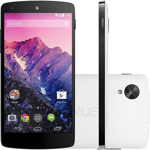 Smartphone LG Nexus 5 Android 4.4 Tela 5" 16GB 4G Wi-Fi Câmera 8MP - Branco