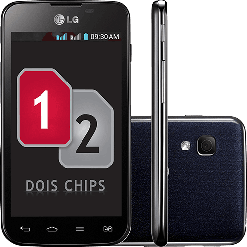 Smartphone LG OpTimus L5 II Dual Chip Desbloqueado Android 4.1 Tela 4" 4GB 3G Wi-Fi Câmera 5MP - Preto
