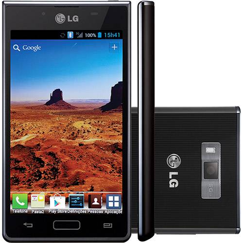 Smartphone LG Optimus L7 P705 Desbloqueado Oi Preto - GSM Android ICS 4.0 Processador 1GHz Tela 4.3" Câmera 5MP 3G Wi Fi Memória Interna 4GB