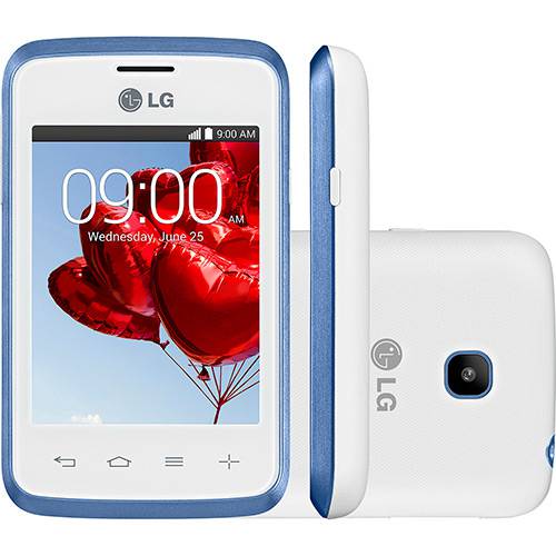 Smartphone LG Triple L20 D107 Android 4.4 Tela 3" 4GB 3G Wi-Fi Câmera 2MP - Branco