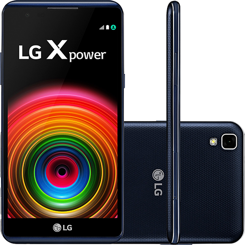 Smartphone LG X Power Dual Chip Android 6.0 Tela 5.3" 16GB 4G Câmera 13MP - Azul Escuro