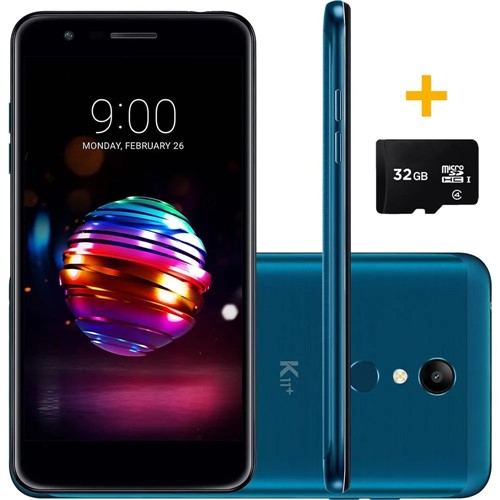 Smartphone LG X410 K11 Plus Azul 32GB + Cartão de Memória 32GB