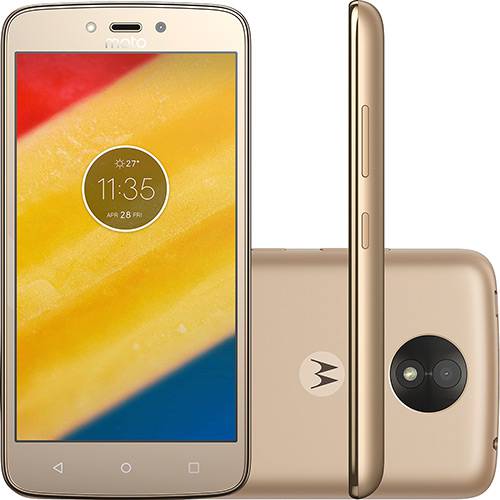Smartphone Motorola Moto C Plus Dual Chip Android 7.0 Tela 5" Quad-Core 16GB 4G Wi-Fi Câmera 8MP - Ouro