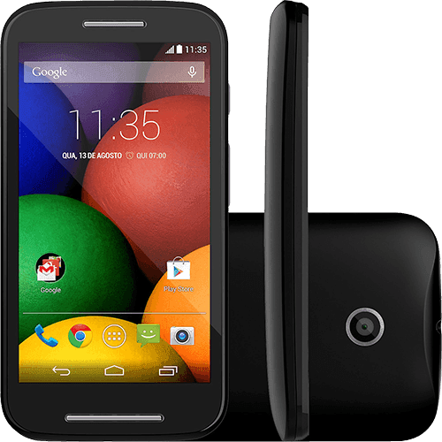 Smartphone Motorola Moto e Dual Chip Desbloqueado Android 4.4 Tela 4.3" 4GB 3G Wi-Fi Câmera de 5MP GPS - Preto
