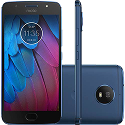 Smartphone Motorola Moto G 5S Dual Chip Android 7.1.1 Nougat Tela 5.2" Snapdragon 430 32GB 4G Câmera 16MP - Azul Safira