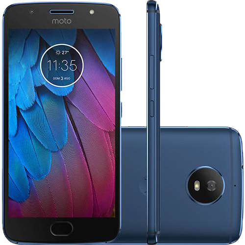 Smartphone Motorola Moto G 5S Dual Chip Android 7.1.1 Nougat Tela 5.2" Snapdragon 430 32GB 4G Câmera 16MP - Azul Safira