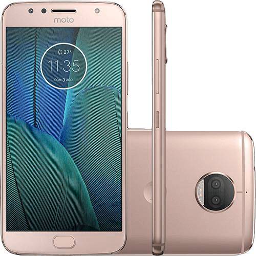 Smartphone Motorola Moto G 5s Plus Nougat Tela 5.5" 32GB 4G 13MP Ouro Rosa - Tim