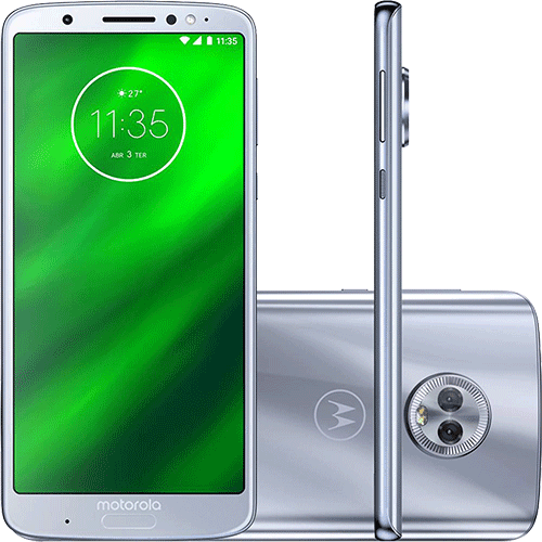 Smartphone Motorola Moto G6 Plus 64GB Dual Chip Android Oreo - 8.0 Tela 5.9" Octa-Core 2.2 GHz 4G Câmera 12 + 5MP (Dual Traseira) - Azul Topázio