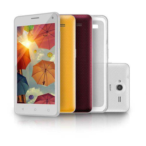 Smartphone Ms50 Branco Colors Quadcore 16gb Lollipop 5 Nb221