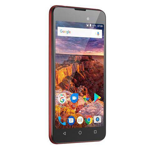 Smartphone MS50L NB708 Android 7.0 8GB 8MP - Preto Vermelho