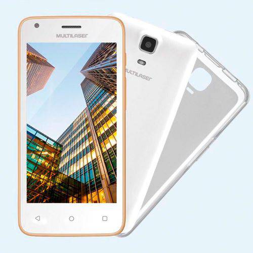 Smartphone Multilaser Mini Tablet Memória 8gb Câmera 5mp - Nb235 Dourado com Branco
