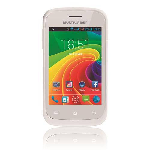 Smartphone Multilaser Ms2 Branco Dual Chip Tela 3.5\" Android 4.2 - P3291