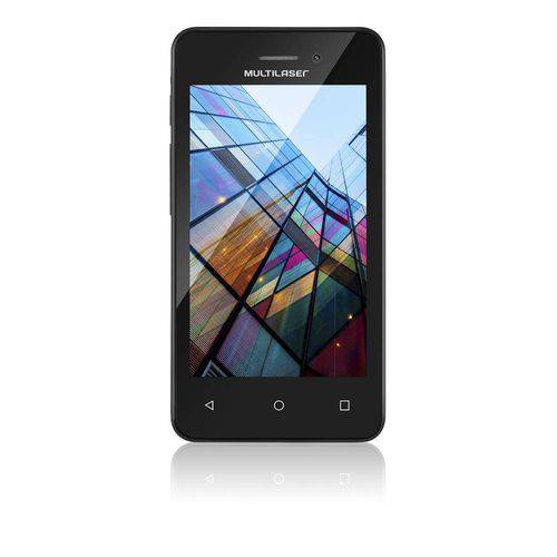 Smartphone Multilaser Ms40s Preto 4" Câmera 3 Mp + 5 Mp 3g Quad Core 8gb Android 6.0 - P9025
