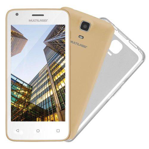 Smartphone Multilaser MS45S, 4.5", 3G, Android 5.1, 5MP, 8GB - Dourado