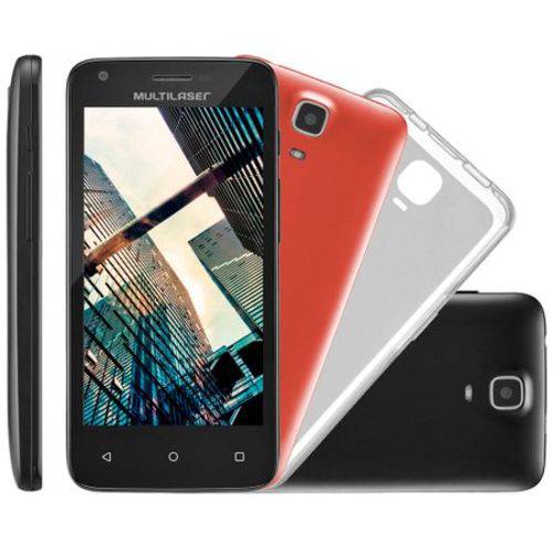 Smartphone Multilaser MS45S Preto+1 Capa+2 Cases (05)