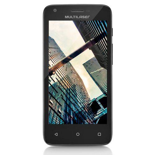 Smartphone Multilaser Ms45s Preto, Quad Core, Tela 4.5", 8gb, Câm 5mp, Android 5.1 - 3g