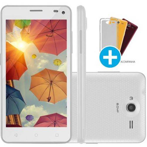 Smartphone Multilaser MS50 Colors 3G, Quad Core, 8MP, 16GB, Dual Chip, Branco - P9002