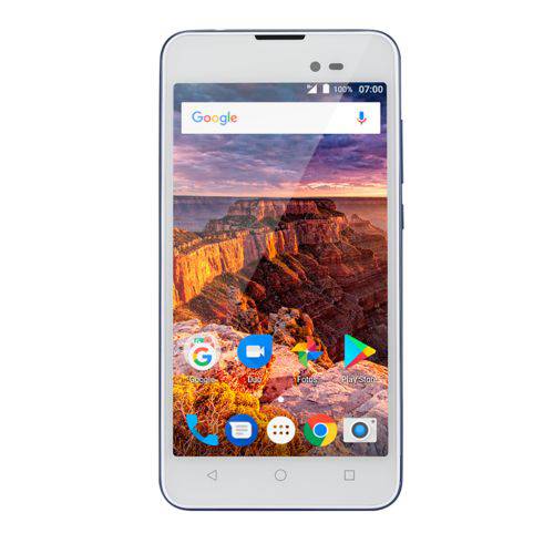 Smartphone Multilaser MS50L 3G QuadCore 1GB RAM Tela 5 Dual Chip Android 7 Azul - P9054