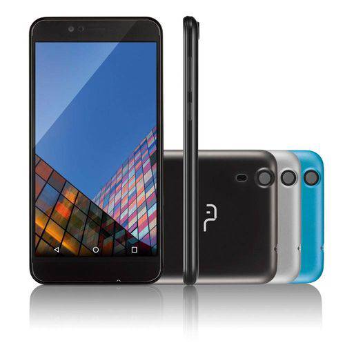 Smartphone Multilaser Ms55 Colors Preto - 2 Chips, Tela 5,5", Android 5.1, Q.Core, 1gb Ram, Câmera 5