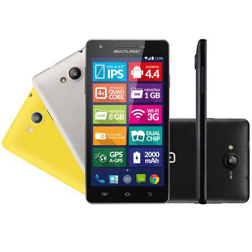 Smartphone Multilaser Ms6 Colors 3g Dual Chip Nb211 Preto