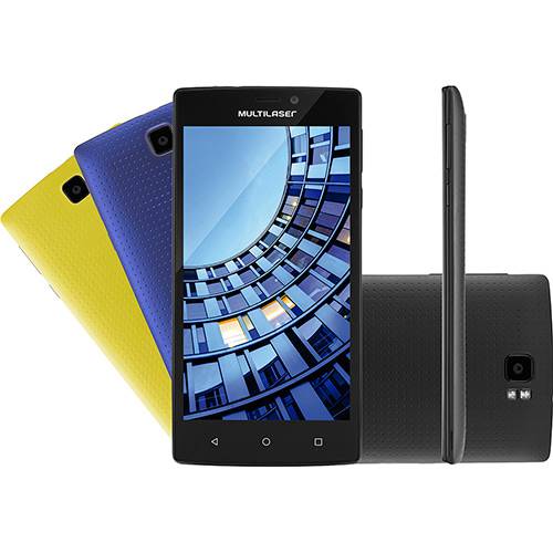 Smartphone Multilaser Ms60 Colors Dual Chip Android Tel 5,5" Quad Core 16GB Wi-Fi 4G Câmera 13MP - Preto