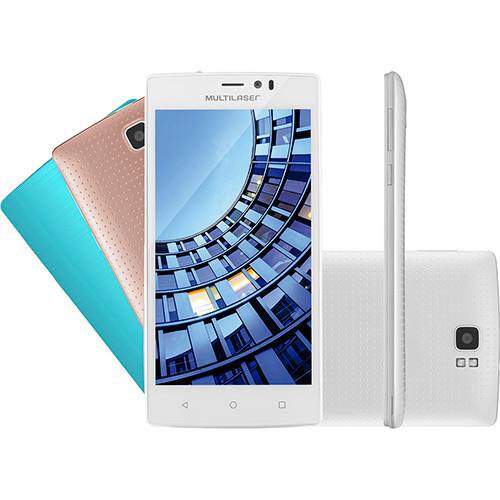 Smartphone Multilaser Ms60 Colors Dual Chip Android Tel 5,5" Quad Core 16GB Wi-Fi 4G Câmera 13MP - Branco