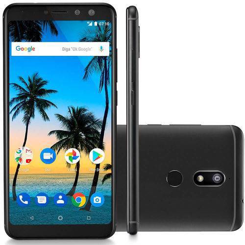 Smartphone Multilaser MS80 4G 32GB Tela 5,7" Android 7.1 Qualcomm Dual Camera 20MP+8M - Preto