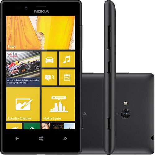 Nokia Lumia 720 Preto - Smartphone Desbloqueado Windows Phone 8 3G Câmera 6.7MP Wi-Fi GPS